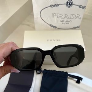 Prada Runway 49mm Rectangle Sunglasses